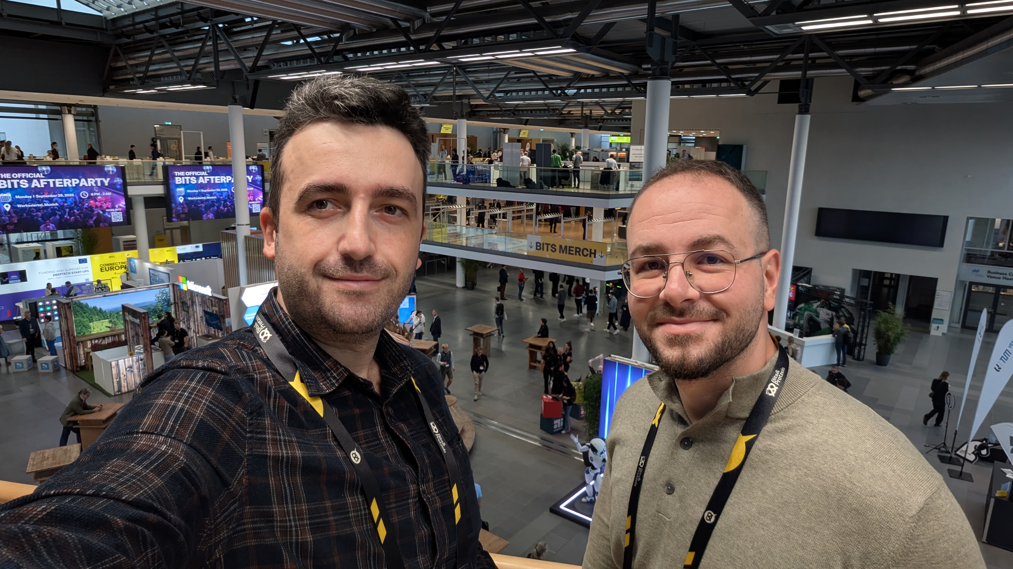 Rubin and Eraldo at the bits and pretzels event